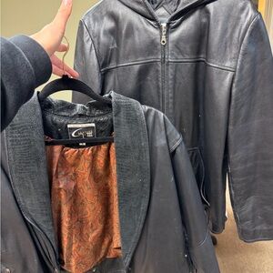 Two Black Leather Jackets